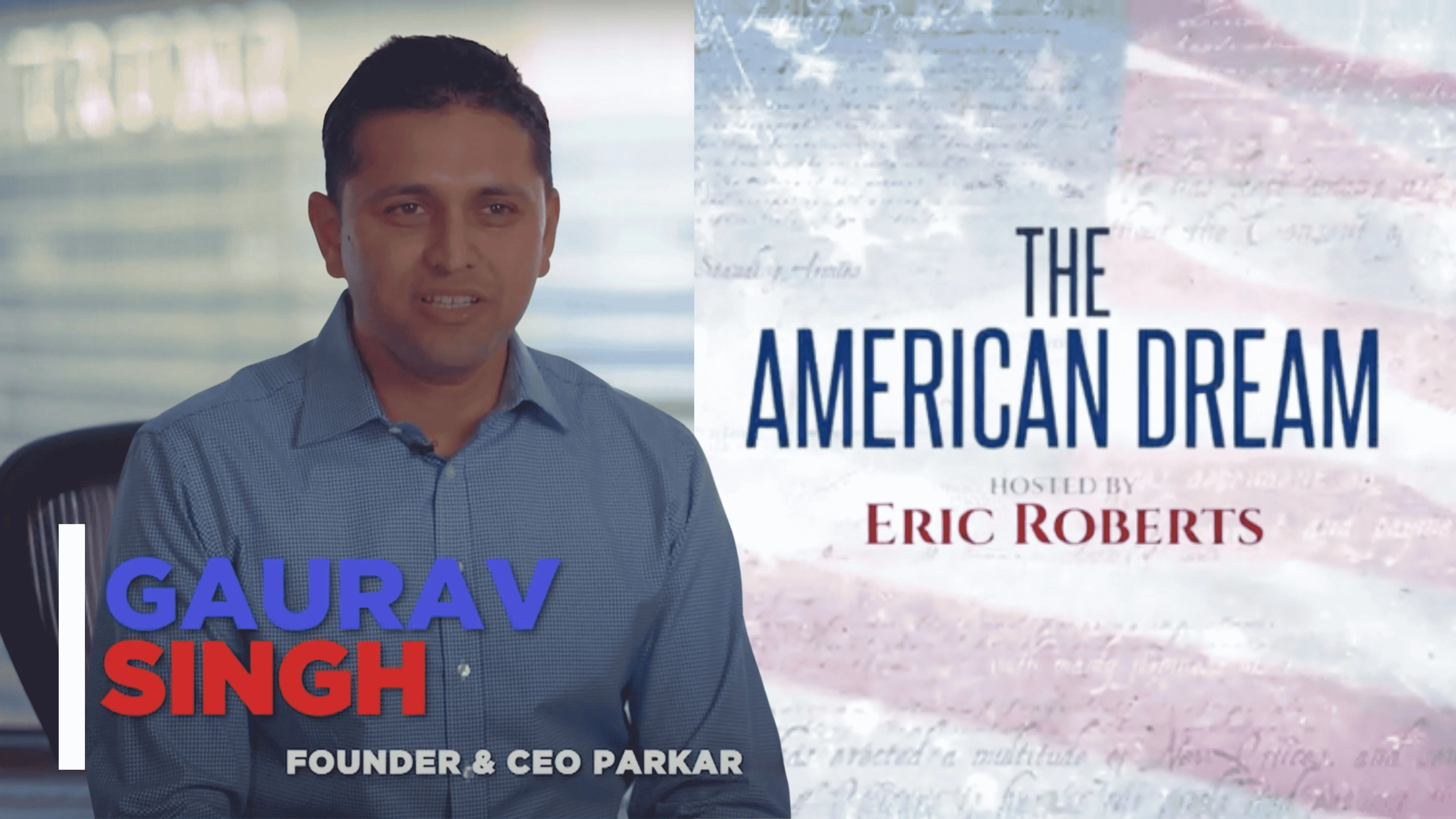 Gaurav Singh, founder and CEO of Parkar, speaking at The American Dream on Bloomberg TV.