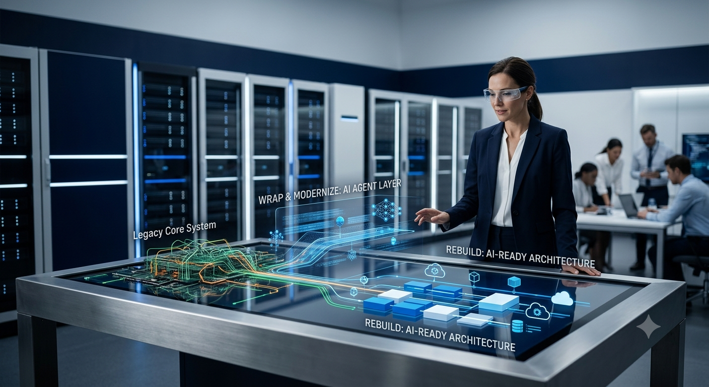 Should Banks Wrap or Rebuild Legacy Systems for Agentic AI?